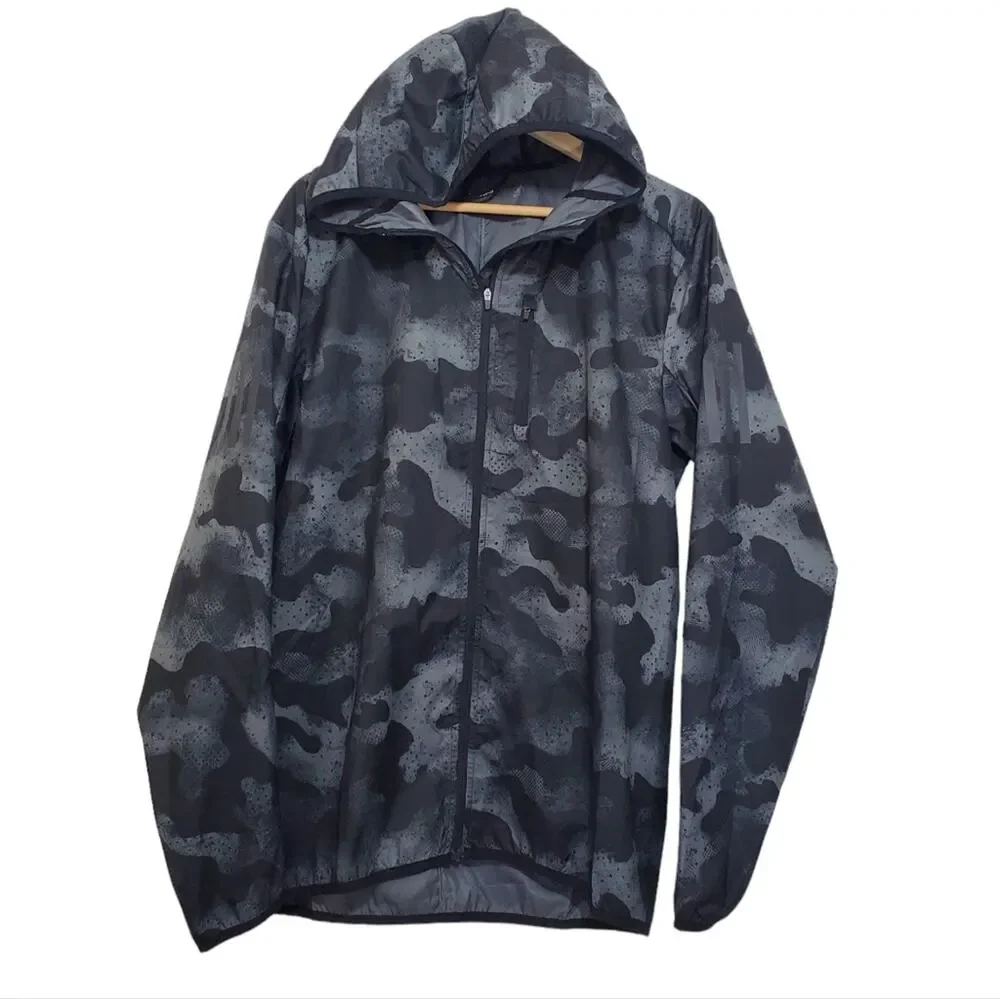 Adidas | Own the Run Weather Resistant Camo Hooded Running Jacket Reflective